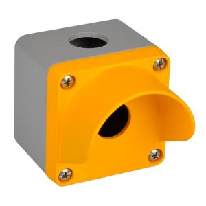 Trykknapboks Med Hætte Aluminium 1-Huls P67 Grå/Gul Malmbergs 3772275