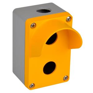 Trykknapboks Med Hætte Aluminium 2-Huls P67 Grå/Gul Malmbergs 3772276