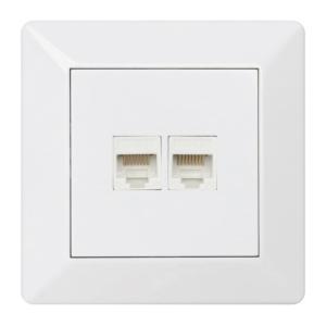 Delta Data Outlet Cat.6 2-Way Cat.6 UTP White Malmbergs 5118828