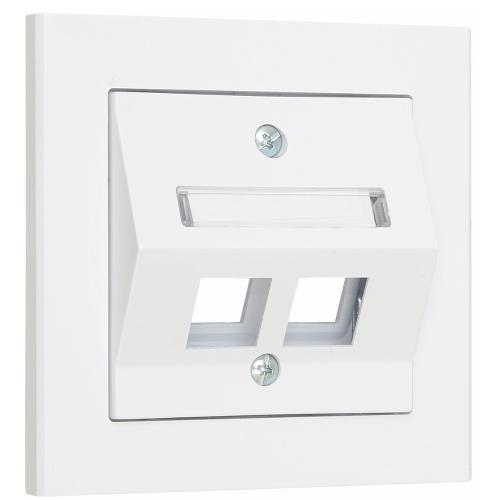 Centerplade Keystone Angled 2 Vejet, Signal Hvid, Malmbergs 5118834