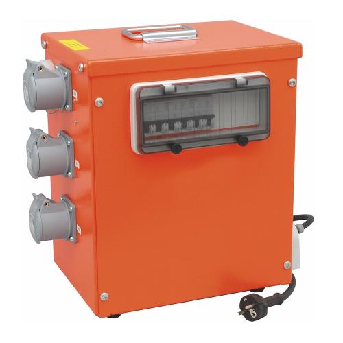 Belysningstrafo 3G1,5mm², 3xUttag, 230/48V AC, 1500VA, IP44, Malmbergs 5208390