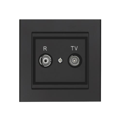 Antennestik Til TV/Radio, 75 Ohm, Sort, Malmbergs 6080057