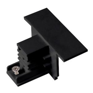 End Corner Recessed, For 3-Phase Rail, Black, Powergear 7420265