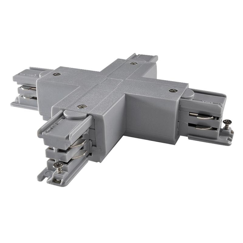 Ledkryds, Til 3-Faset Skinne, Sølv, Powergear 7420270