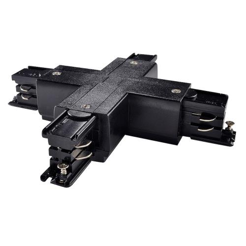 Ledkryds, Til 3-Faset Skinne, Sort, Powergear 7420271