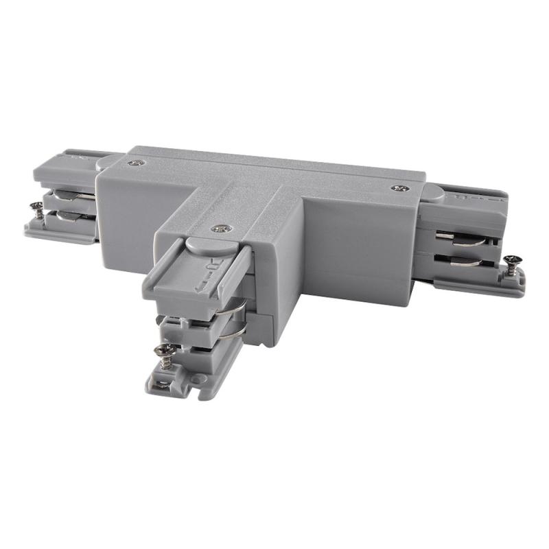 T-Led L1-L2, Til 3-Faset Skinne, Sølv, Powergear 7420276