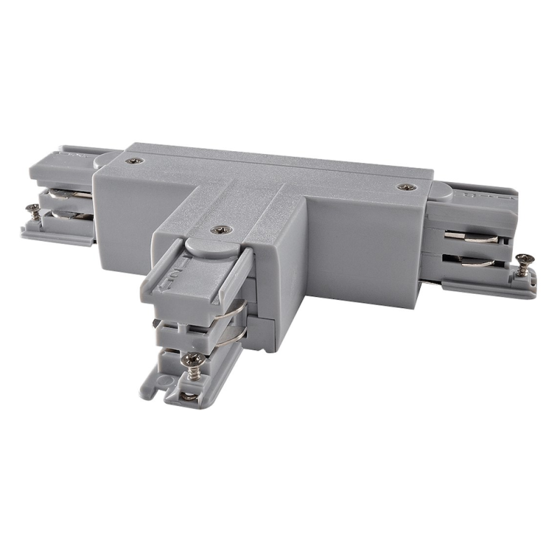 T-Led R1-R2, Til 3-Faset Skinne, Sølv, Powergear 7420279