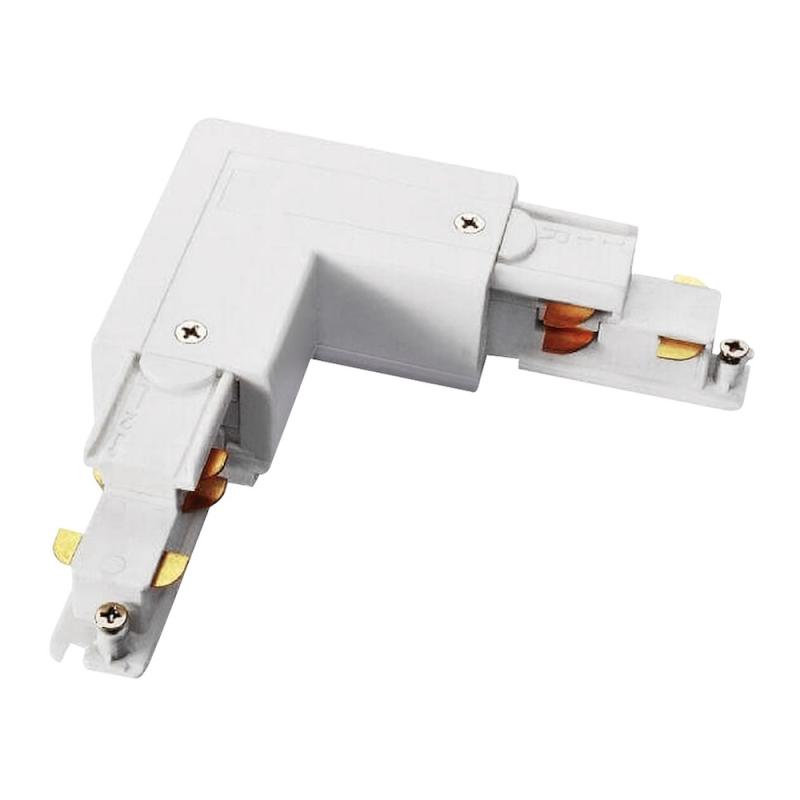 L-Samleled Dali Højre, Til 3-Faset Skinne, Hvid, Powergear 7420320