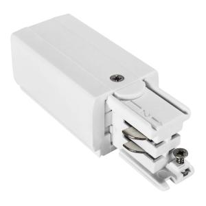 Connector Dali, 1 Circuit, Left, For 3 Phase Track, White, Powergear 7420338