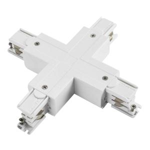 X Connector Dali, 1 Circuit, For 3 Phase Track, White, Powergear 7420350