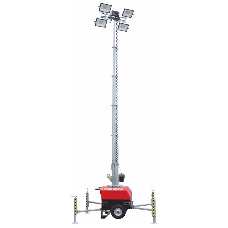 Lysmast, 4x100W, Astrour, 7m, IP66, Bygg-Ström 7771534
