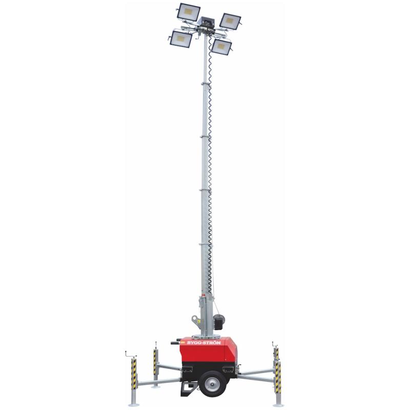Lysmast, 4x200W, Astrour, 7m, IP66, Bygg-Ström 7771536
