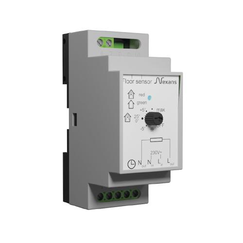 Floor Heating Thermostat, Din, N-Comfort DT+, IP20, Nexans 8580621