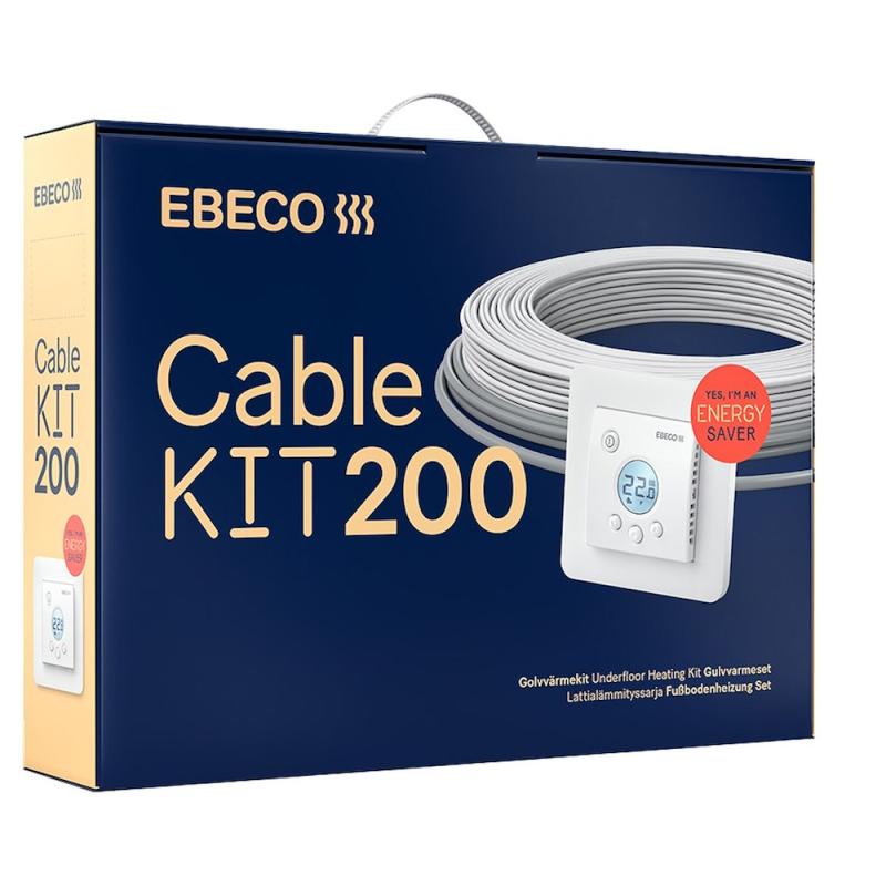 Gulvvarmesæt , 330W, 31,0m, Ebeco 8960853