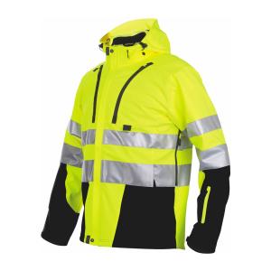 Softshell Jacket, Warning, Class 3, S, Yellow/Black, Malmbergs 9816000