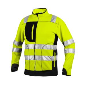 Fleece Jacket, Warning, Class 3, S, Yellow/Black, Malmbergs 9816015