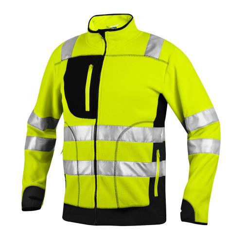 Fleecejacka, Varsel, Klass 3, L, Gul/Svart, Malmbergs 9816017