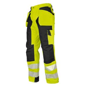 Waist Pants, Hi-Vis, Class 2, Size 50, Yellow/Black, Malmbergs 9816052