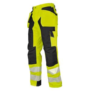 Waist Pants, Hi-Vis, Class 2, Size D96, Yellow/Black, Malmbergs 9816056