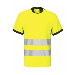 T-Shirt, Warning, Class 2, M, Yellow/Black, Malmbergs 9816137