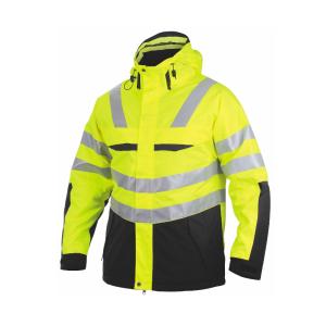 Lined Functional Jacket, Warning, Class 3, S, Yellow/Black, Malmbergs 9816197