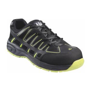 Safety Shoe, Size 41, EN345 S1P, Black/Yellow, Malmbergs 9816402