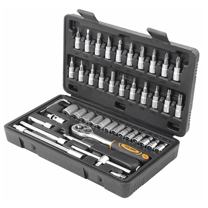 Hylsnyckelsats 1/4”, 46 Delar, Tolsen 9816561