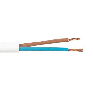 Cable SKX (H03Vvh2-F) 2x0.75mm², White, 10m, Malmbergs 99006048