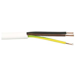 Kabel Rkk (H05VV-F), 3G1mm², Hvid, 5m, 300/500V, Malmbergs 99006088