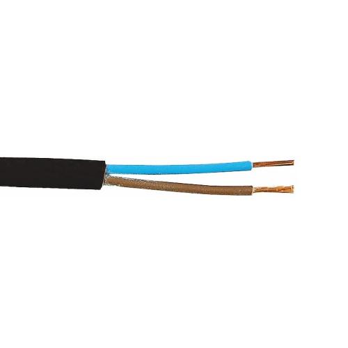 Cable SKX (H03Vvh2-F) 2x0.75mm², Black, 5m, Malmbergs 99006238