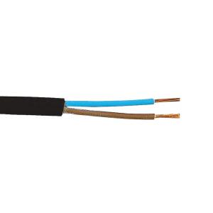 Kabel SKX (H03Vvh2-F) 2x0.75mm², Sort, 5m, Malmbergs 99006238