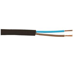 Cable Skx H03VVH2-F), 2X0.75mm², Black, 10m, 300/300V, Malmbergs 99006248