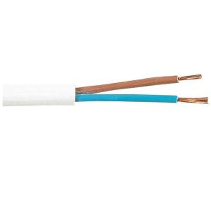 Kabel Skk (H03VV-F), 2X0,75mm², Hvid, 10m, 300/300V, Malmbergs 99006348