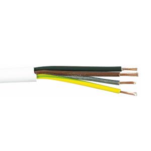 Cable RKK (H05Vv-F) 3G0.75mm², White, 5m, Malmbergs 99006378