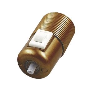 Lamp Holder, With Switch, Ungrounded, E27, Gold, Malmbergs 99008828