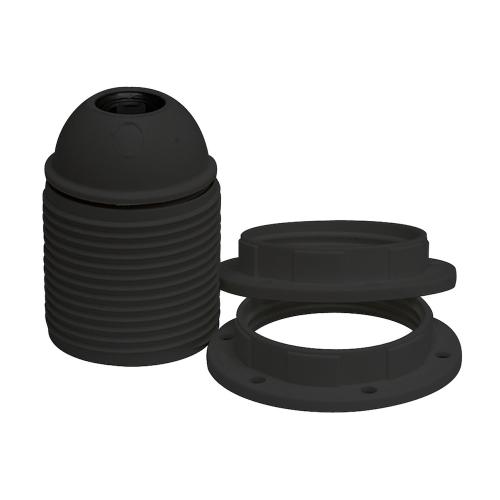 Lampeholder, Ujordet, Gevind, E14, Sort, Malmbergs 99008838