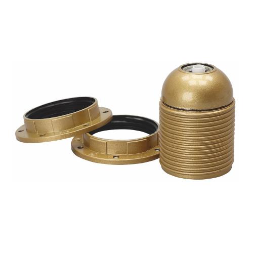 Lampeholder, Ujordet, Gevind, E27, Guld, Malmbergs 99008868