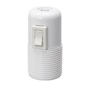 Lampholder, With Switch, Unearthed, E27, White, Malmbergs 99009358