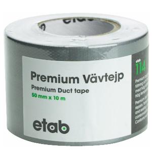 Vævstape Premium, Sølv, Bredde 50 mm, Etab 9907013