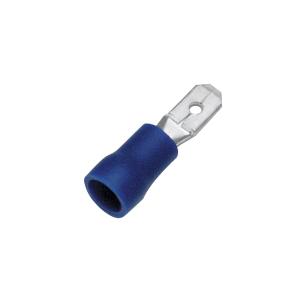 Cable Lug Flat Pin Brass Insulated 1.0-2.5mm², Blue, 100pcs, nELCO 9908002
