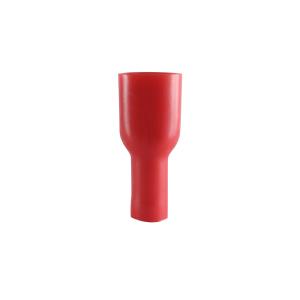 Flat Pin Socket Tinned Brass Fully Insulated 0.5-1.5mm², Red, 100pcs, nELCO 9908005