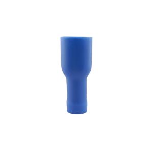 Flat Pin Socket Tinned Brass Fully Insulated 1.0-2.5mm², Blue, 100pcs, nELCO 9908008