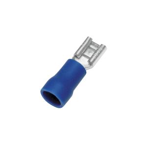 Cable Lug Flat Pin Brass Insulated 1.0-2.5mm², Blue, 100pcs, nELCO 9908012