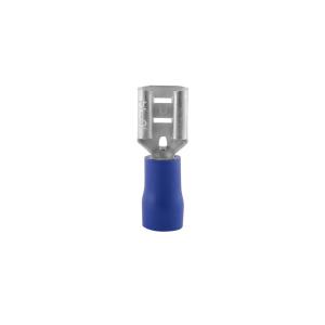 Kabelsko Fladstift Messing Isoleret 1,0-2,5mm², Blå, 100stk, nELCO 9908013