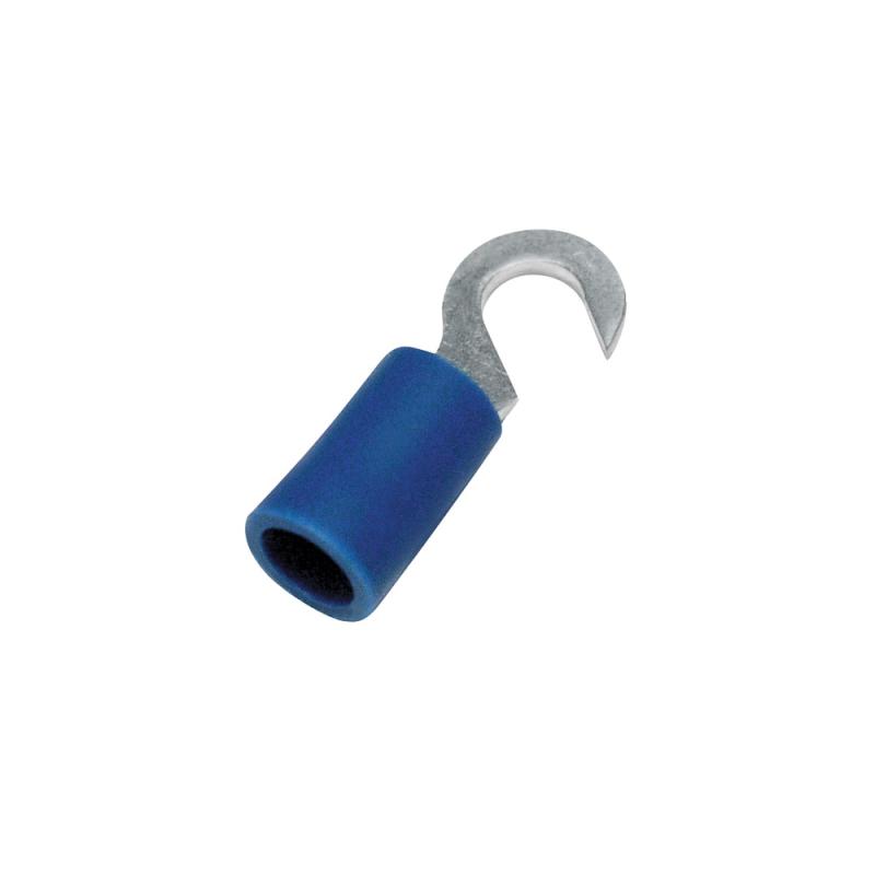 Krogkabelsko Messingisoleret 1,0-2,5mm², M4, Blå, 100stk, nELCO 9908025