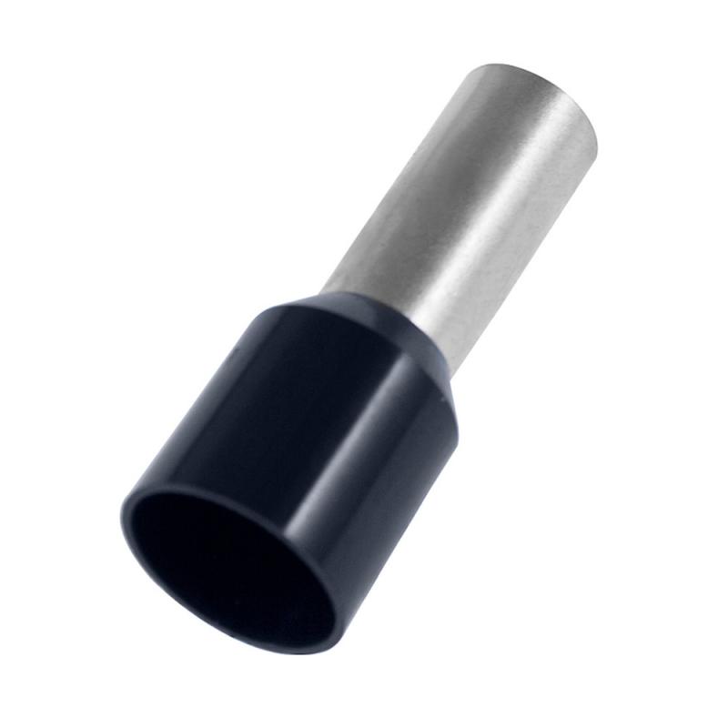 Ändhylsa, Isolerad, 6,0mm², Svart, Nelco 9908045