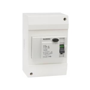 Earth Fault Circuit Breaker With Enclosure, 4-Pole, 40A, Malmbergs 9910102