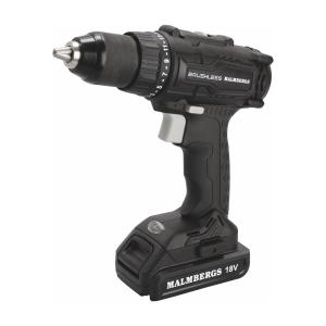 Drill Driver With Impact Brushless 18V, 1,5Ah, Malmbergs 9916080