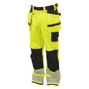 Waist Pants, Hi-Vis, EN471, Class 2, Size C54, Yellow, Malmbergs 9916957