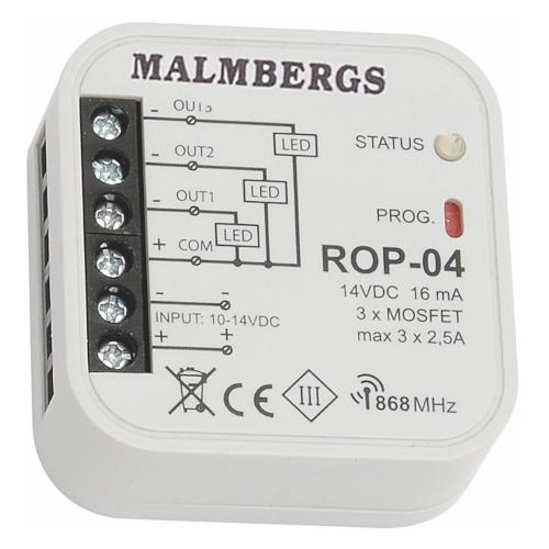 Trådløs Modtager, 868,32Mhz, Malmbergs 9917006